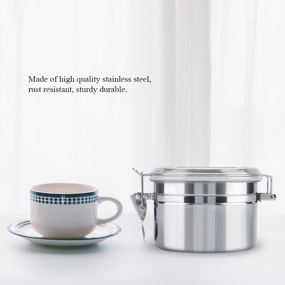 Stainless Steel Coffee Container Vacuum Sealed Storage Jar for Sugar Tea Bean Coffee Container Stainless Steel Coffee Container