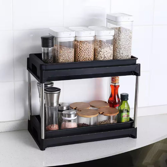 Organizers and Storage Cabinet Organizers and Storage Pull Out Drawers 2-Hooks Black