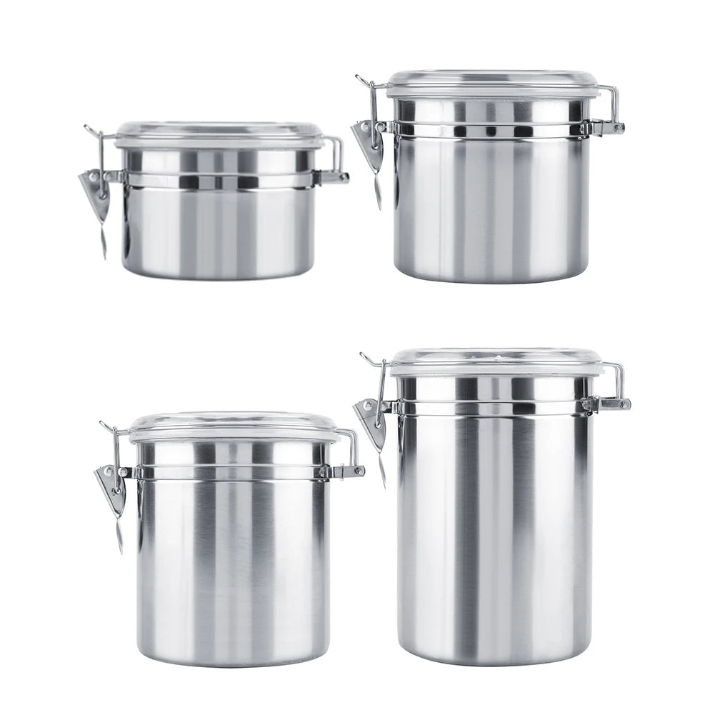 Stainless Steel Coffee Container Vacuum Sealed Storage Jar for Sugar Tea Bean Coffee Container Stainless Steel Coffee Container