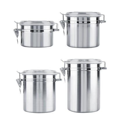Stainless Steel Coffee Container Vacuum Sealed Storage Jar for Sugar Tea Bean Coffee Container Stainless Steel Coffee Container