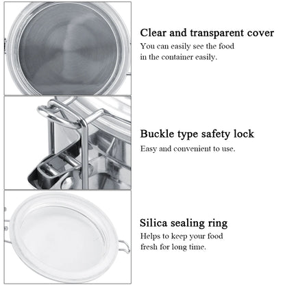 Stainless Steel Coffee Container Vacuum Sealed Storage Jar for Sugar Tea Bean Coffee Container Stainless Steel Coffee Container