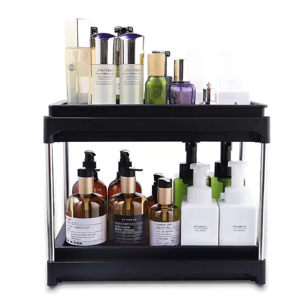 Organizers and Storage Cabinet Organizers and Storage Pull Out Drawers 2-Hooks Black