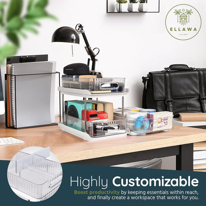 3-Tier under Sink Organizer – Pull-Out Storage for Kitchen & Bathroom – under Bathroom Sink Organizer, under Sink Organizer Storage, under Cabinet Storage Organizer