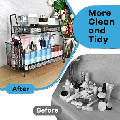 Bathroom Organizer Countertop, Spice Rack Organizer for Cabinet,Bathroom Counter Organizer, Kitchen Countertop Organizer